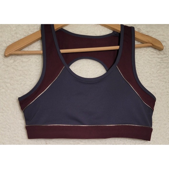 GAIAM Other - GAIAM Sports Bra‎ Medium Maroon Racerback Active Colorblock Stretch Women 0787